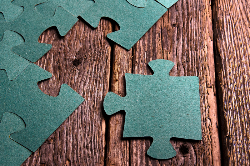 puzzle piece on table